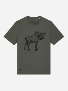Skogs kollektion Reindeer eco t-shirt Khaki