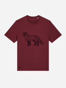 Skogs kollektion Fox eco t-shirt Burgundy