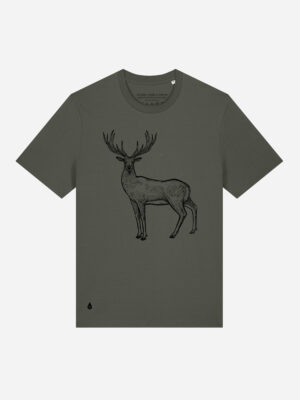 Skogs kollektion Reindeer eco t-shirt Khaki