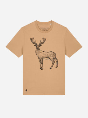 Skogs kollektion Reindeer eco t-shirt Latte