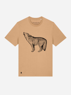 Skogs kollektion Wolf eco t-shirt Latte